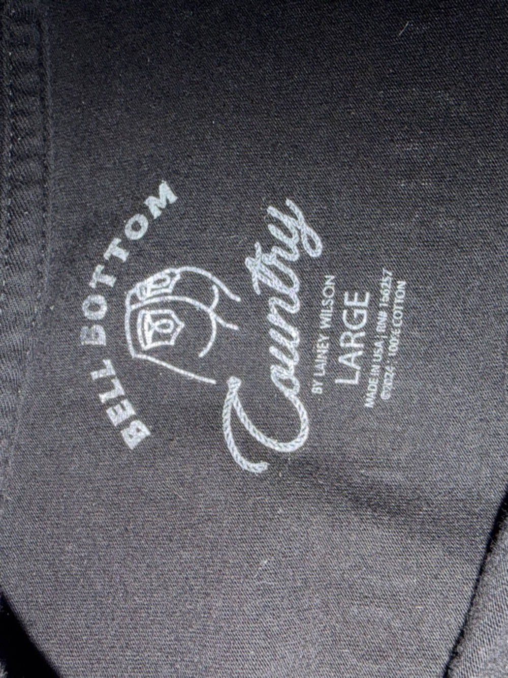 Whirlwind Graphic Tee with Cowboy Hat Print - Black - Picture 3 of 3